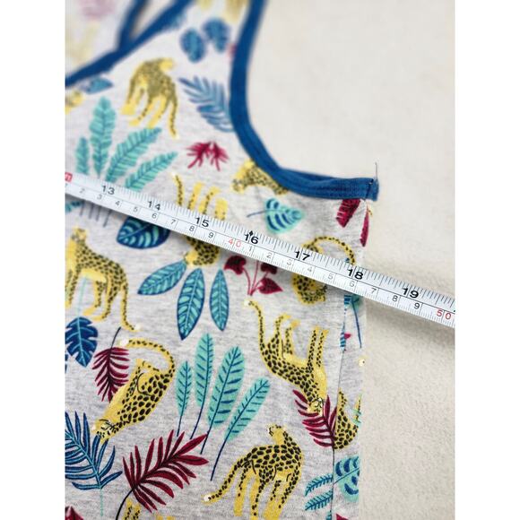 Secret Treasures Pajamas Tank Short Set Medium Tiger Tropical Leopard - Picture 3 of 7